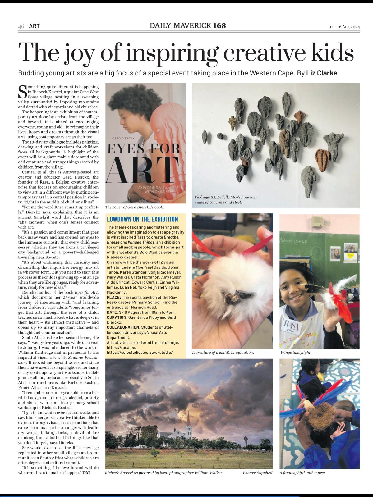 Article in the Daily Maverick. The joy of inspiring creative kids.